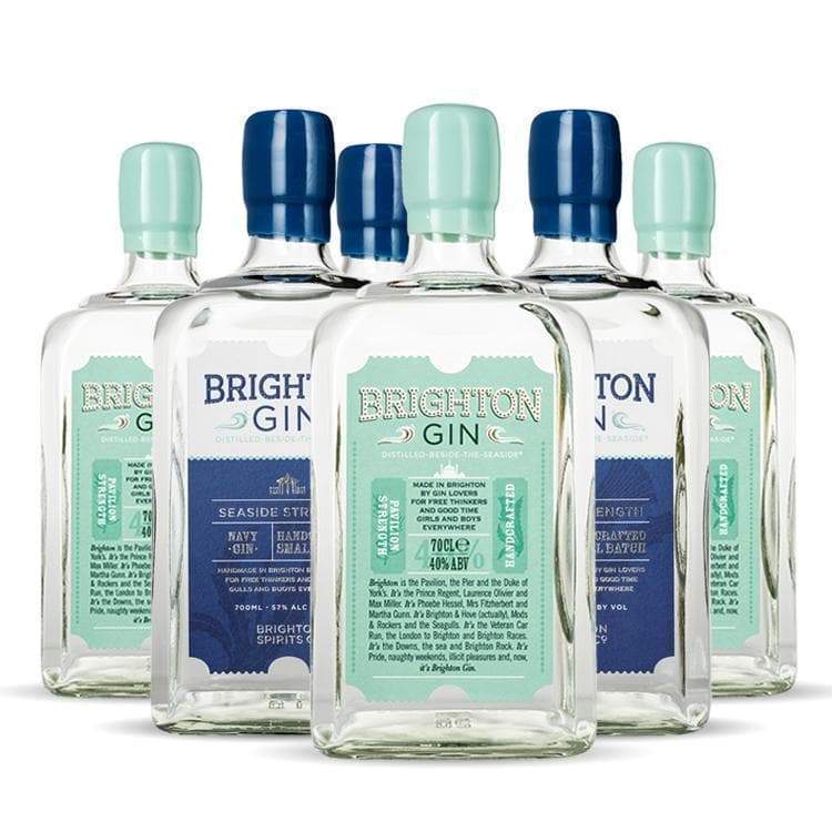 Brighton Gin Case - 6 x 700ml Mixed Bottles-Brighton Gin-Gin-Lassou_Drinks-1