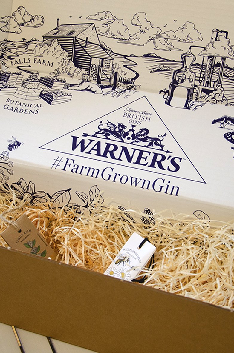 Warner's gin package box